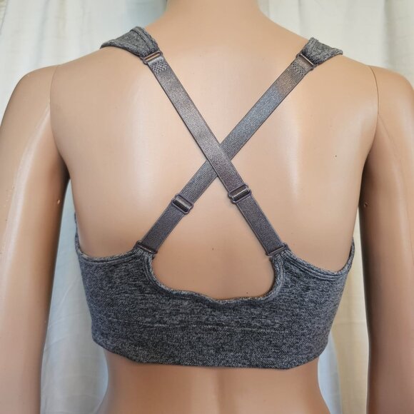 Puma Ladies’ Seamless Sports Bra, 2 Pack, Convertible  , Black /Gray, S,M,L,XL - Picture 10 of 16